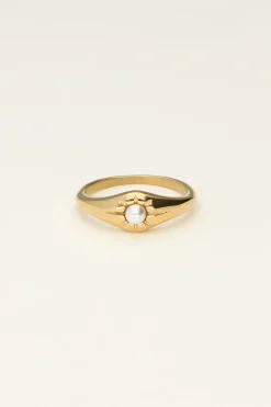 Bague Soleil Et Perles