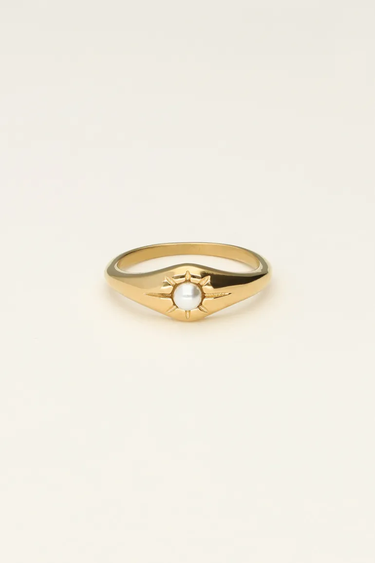 Bague Soleil Et Perles
