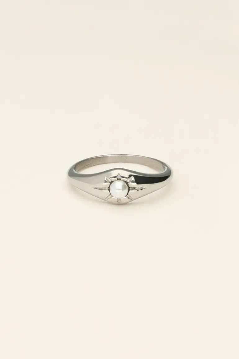 Bague Soleil Et Perles