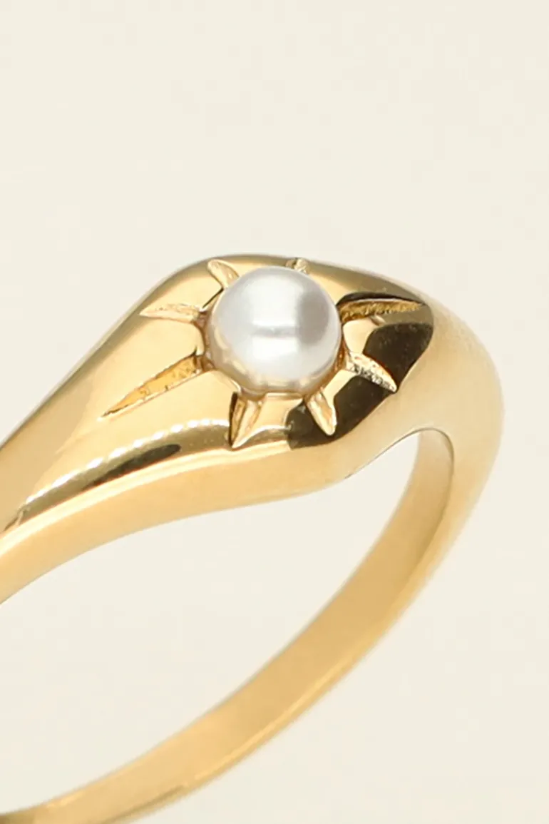 Bague Soleil Et Perles