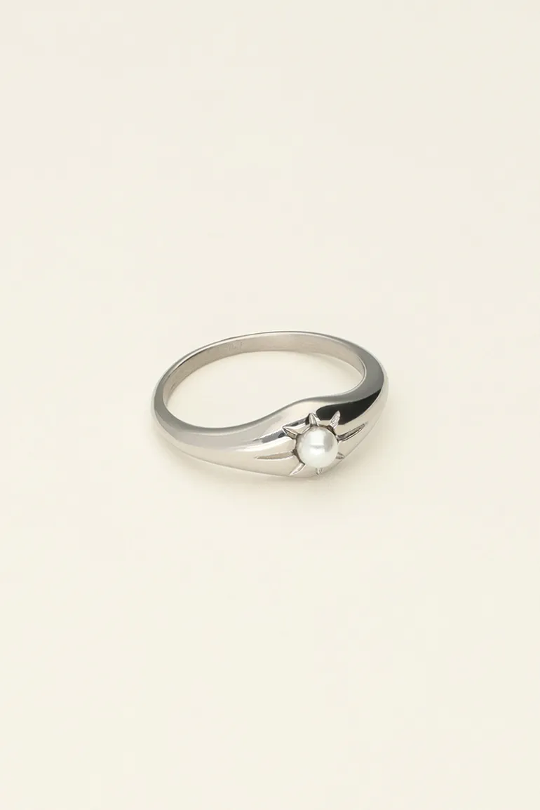 Bague Soleil Et Perles