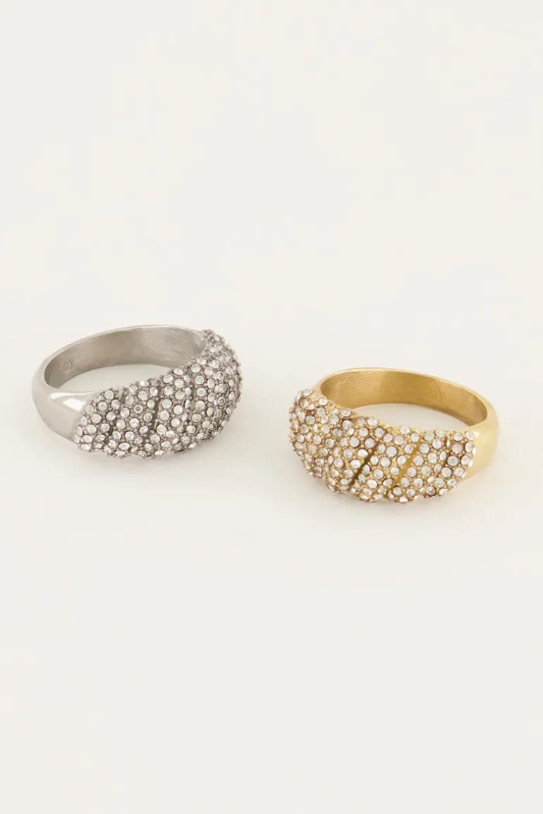 Bague Starmood Avec Pierres Transparentes