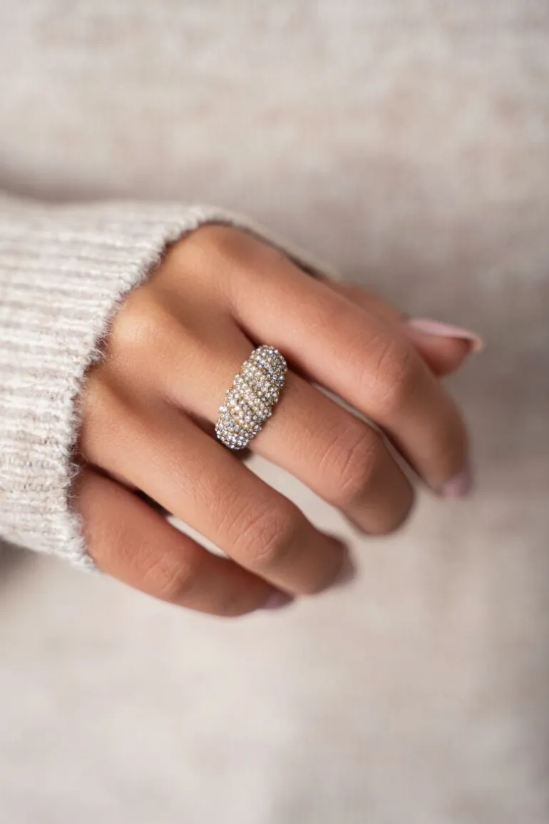 Bague Starmood Avec Pierres Transparentes