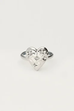 Bague Starry Avec Cœur Et Strass