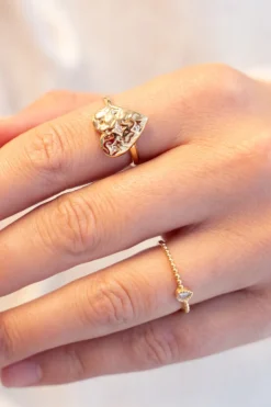 Bague Starry Avec Cœur Et Strass