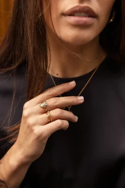 Bague Starry Avec Cœur Et Strass