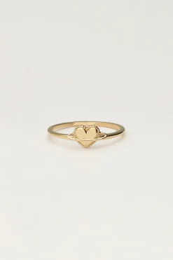 Bague Starry Avec Planète En Forme De Coeur