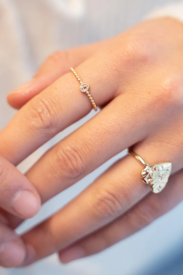 Bague Starry Minimaliste Avec Strass