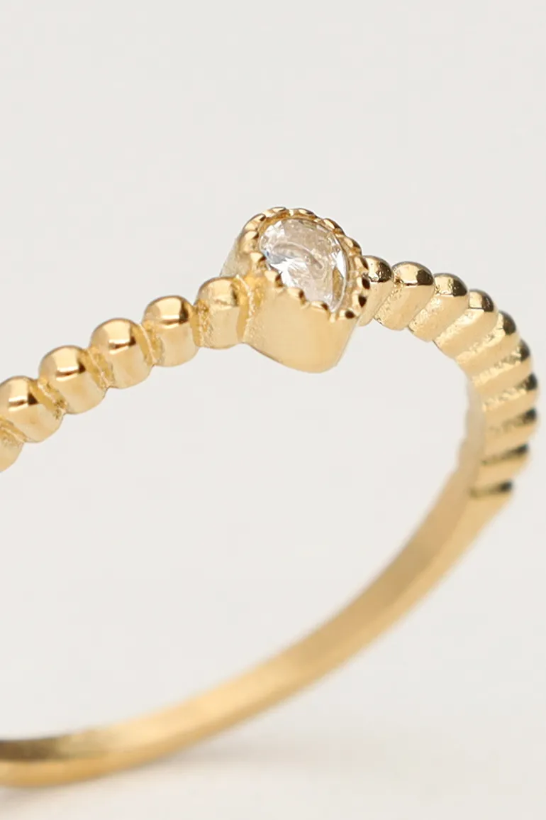 Bague Starry Minimaliste Avec Strass