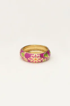 Bague Sunrocks Violette à Fleurs