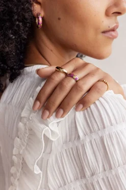 Bague Sunrocks Violette à Fleurs