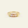 Bague Tendance Cocktail Avec Pierres Multicolores