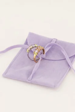 Bague Tendance Cocktail Avec Pierres Multicolores
