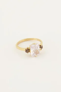 Bague Tendance Vintage à Cristal Transparent