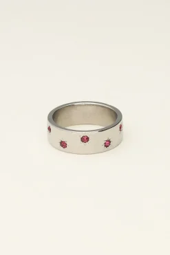 Bague étoiles & Pierres Roses Mystic