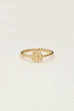 Bague Torsadée Avec Fleur