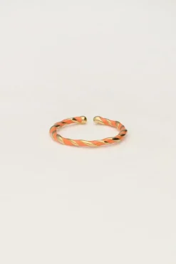 Bague Torsadée Orange