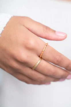 Bague Torsadée Orange