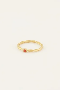 Bague Torsadée Pierre Grenadine