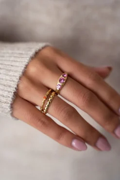 Bague Torsadée Pierre Grenadine