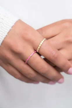 Bague Torsadée Rose