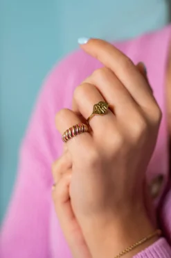 Bague Torsadée Rose Candy