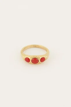 Bague Trois Pierres Cranberry