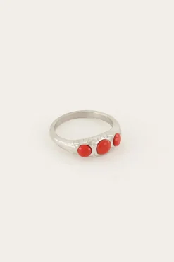 Bague Trois Pierres Cranberry