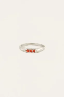 Bague Trois Pierres Pomegranate