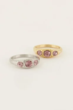 Bague Trois Pierres Strawberry