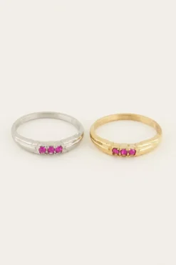 Bague Trois Pierres Very Berry