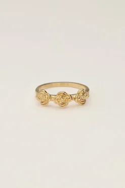 Bague Vintage Avec 3 Roses