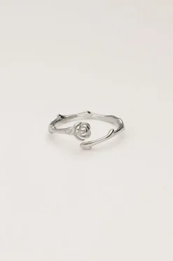 Bague Vintage Avec Rose Plate