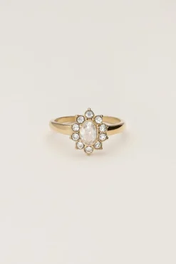 Bague Vintage Avec Strass Transparents
