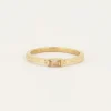 Bague Vintage Rectangle Structurée Et Transparente
