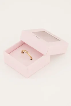 Bague Vintage Rectangle Structurée Et Transparente