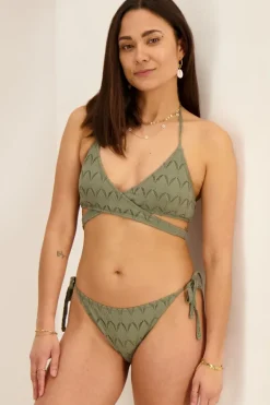Bas De Bikini Bohème Vert Foncé