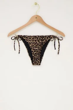 Bas De Bikini Imprimé Léopard Avec Nœud
