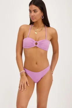 Bas De Bikini Lilas En Lurex