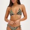 Bikini Triangle Zébré Noir Et Blanc En Lurex