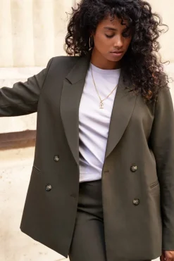 Blazer Croisé Kaki