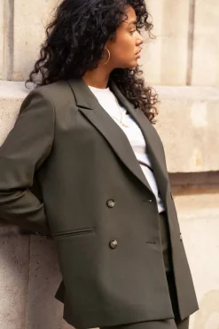 Blazer Croisé Kaki