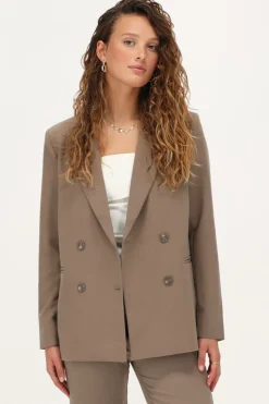 Blazer Croisé Taupe