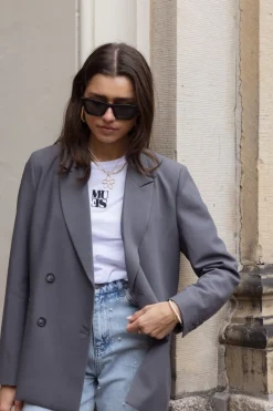 Blazer Gris Croisé