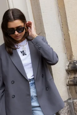 Blazer Gris Croisé