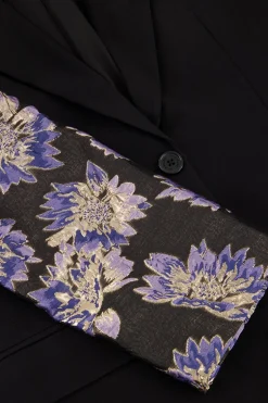 Blazer Noir Avec Manches En Jacquard