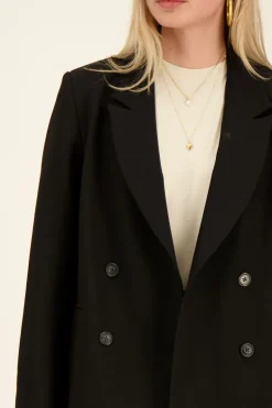 Blazer Noir Croisé