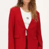 Blazer Rouge Avec Noeud