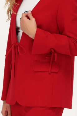 Blazer Rouge Avec Noeud