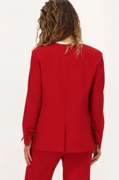 Blazer Rouge Avec Noeud